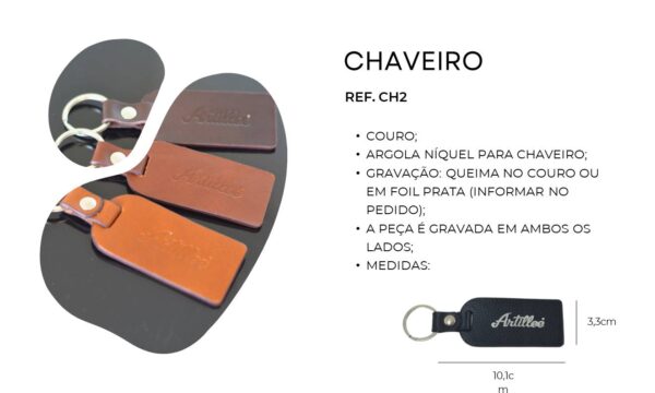 Ref CH2 Couro 100%  Legítimo